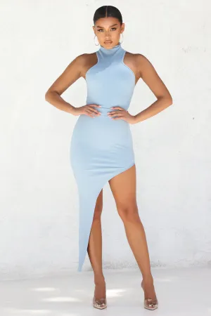 Adrianna Snatched Maxi Skirt - Light Blue