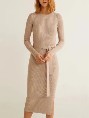Autumn And Winter Ladies Knitted Casual Dress