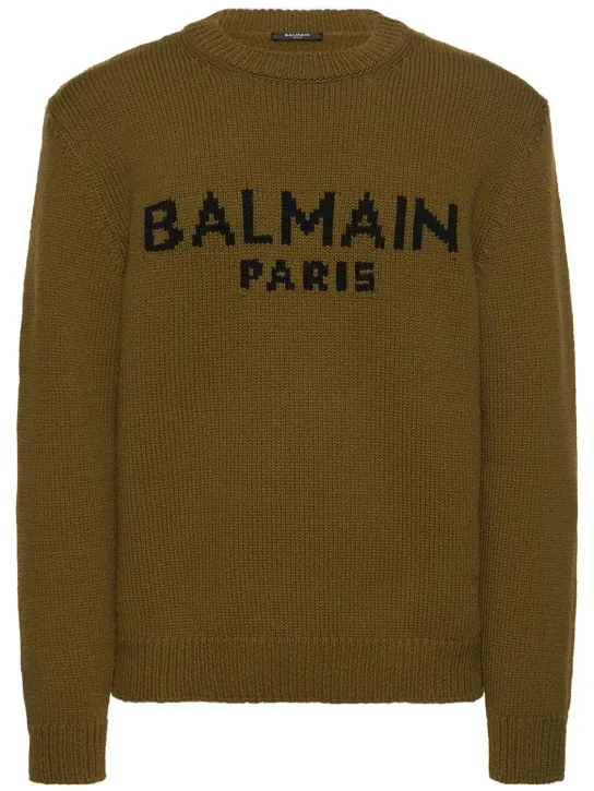 Balmain   Logo crewneck sweater 