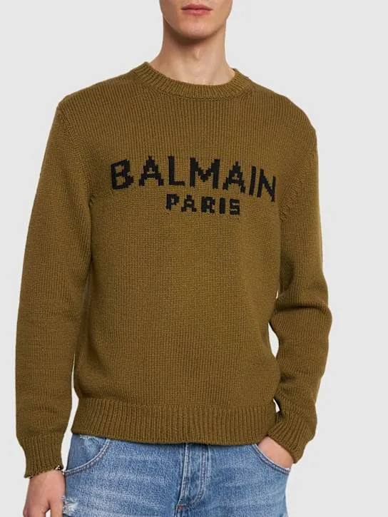 Balmain   Logo crewneck sweater 