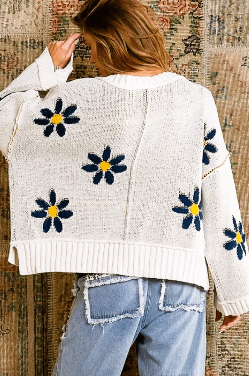 Berber Floral Chenille Sweater