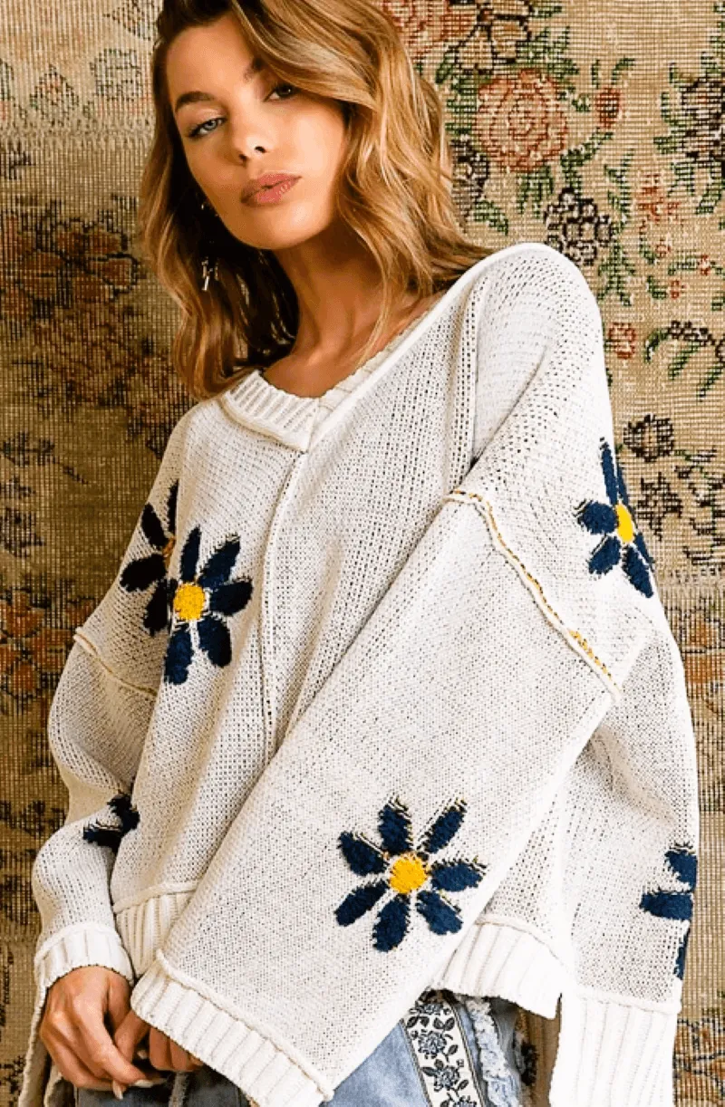 Berber Floral Chenille Sweater