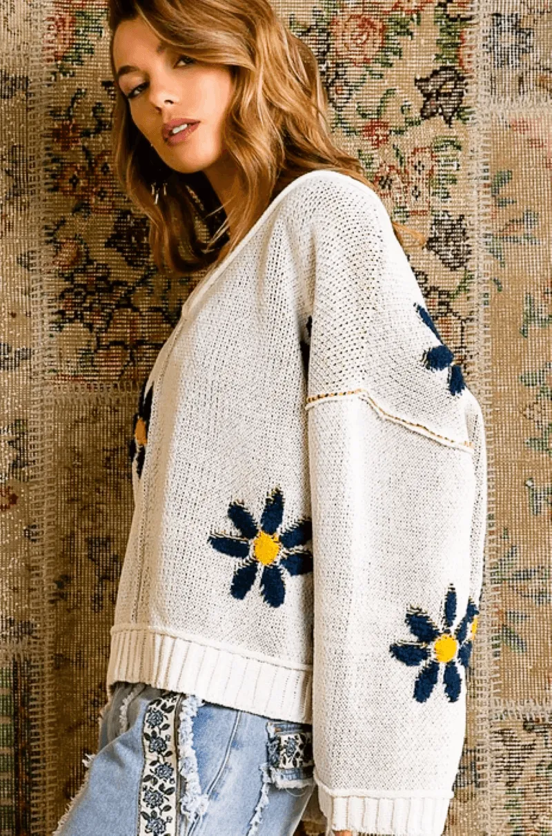 Berber Floral Chenille Sweater