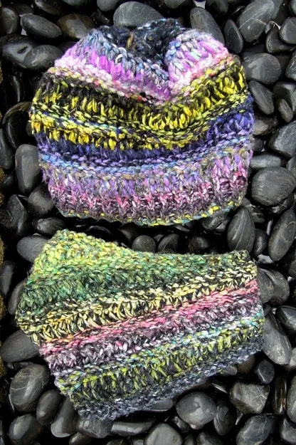 Bulky Dropstitch Hat and Cowl, Loom Knitting Pattern