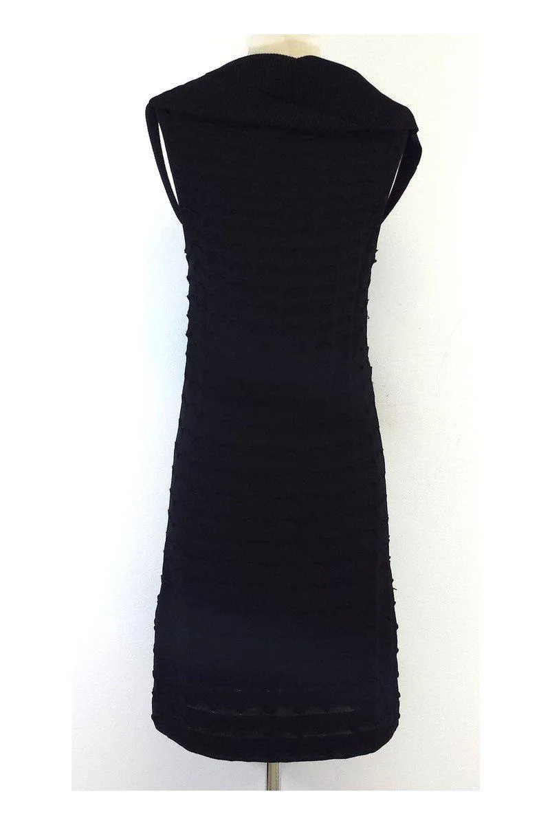 Catherine Malandrino - Black Sweater Shift Dress Sz L