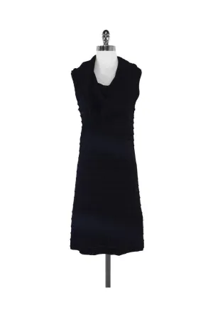 Catherine Malandrino - Black Sweater Shift Dress Sz L
