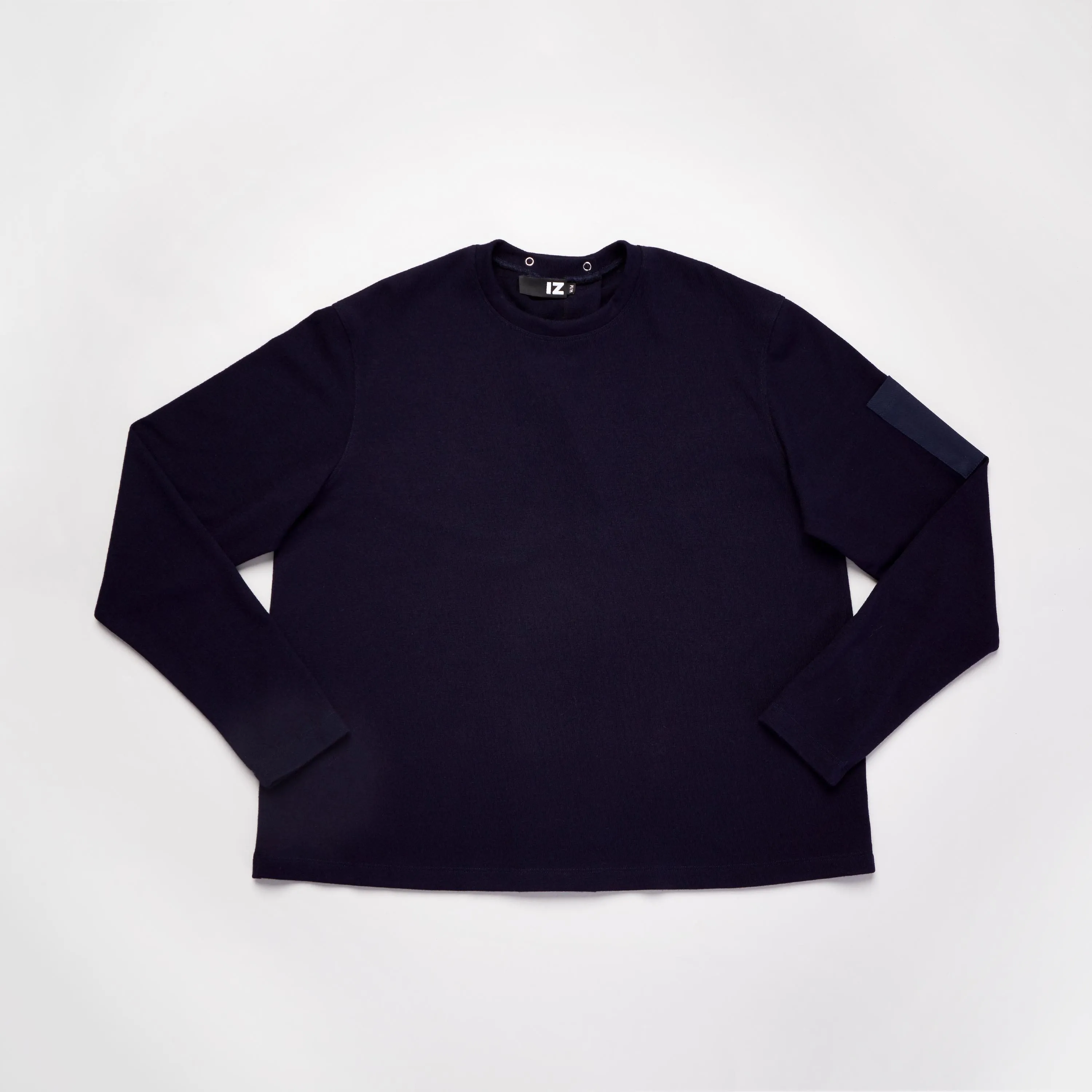 Crew Neck Open Back Sweater in Soft La Perla