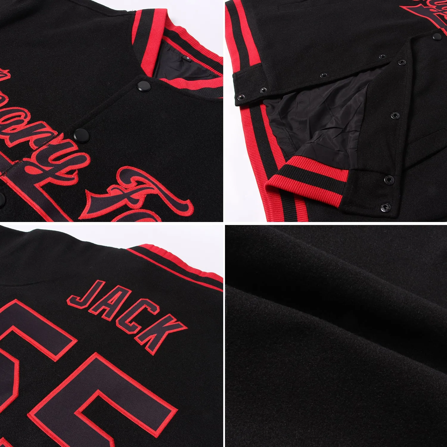 Custom Old Gold White-Black Leopard 3D Pattern Design Bomber Full-Snap Varsity Letterman Jacket