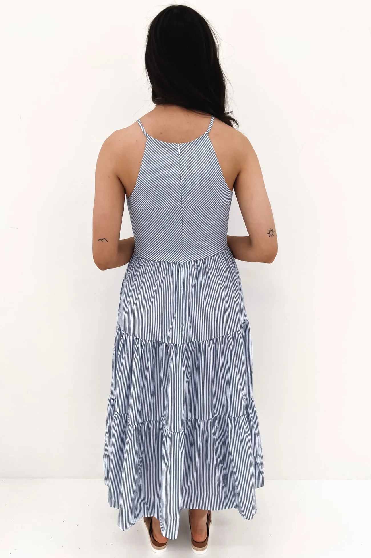 Daisy Maxi Dress Blue Stripe