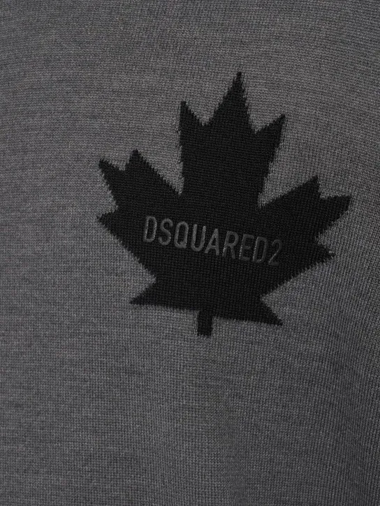 Dsquared2   D2 leaf wool crewneck sweater 