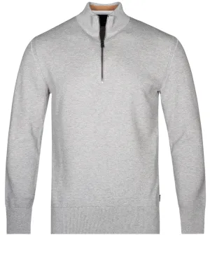 Ebrando Half Zip Sweater Silver