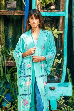 Felicity Kimono Acqua Green