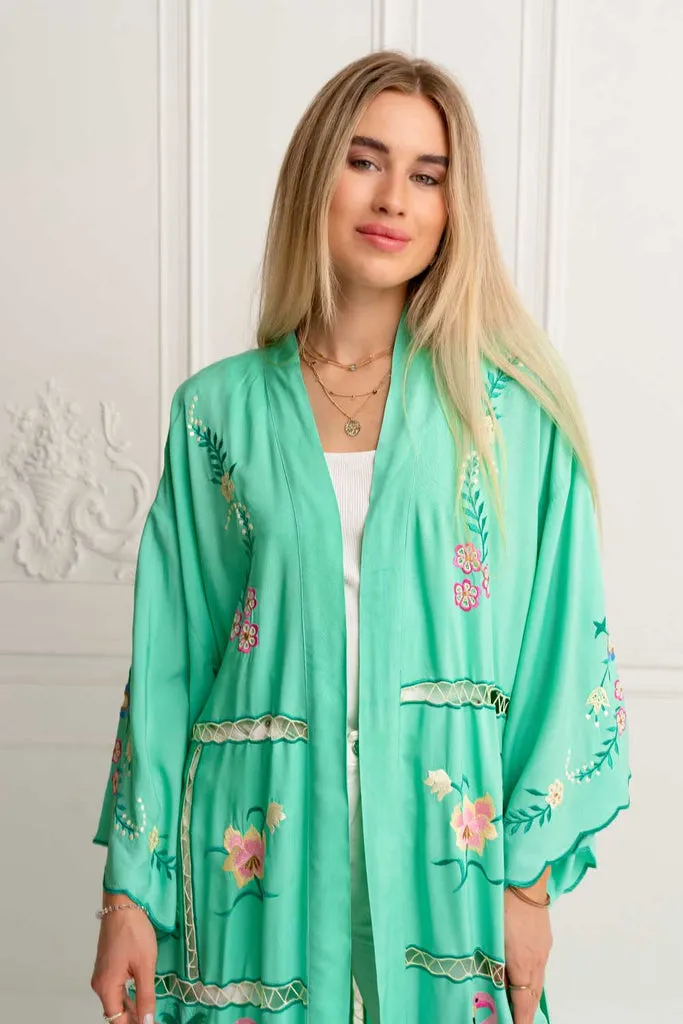 Felicity Kimono Acqua Green