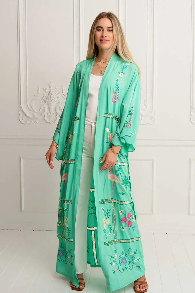 Felicity Kimono Acqua Green
