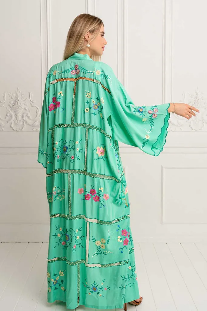 Felicity Kimono Acqua Green