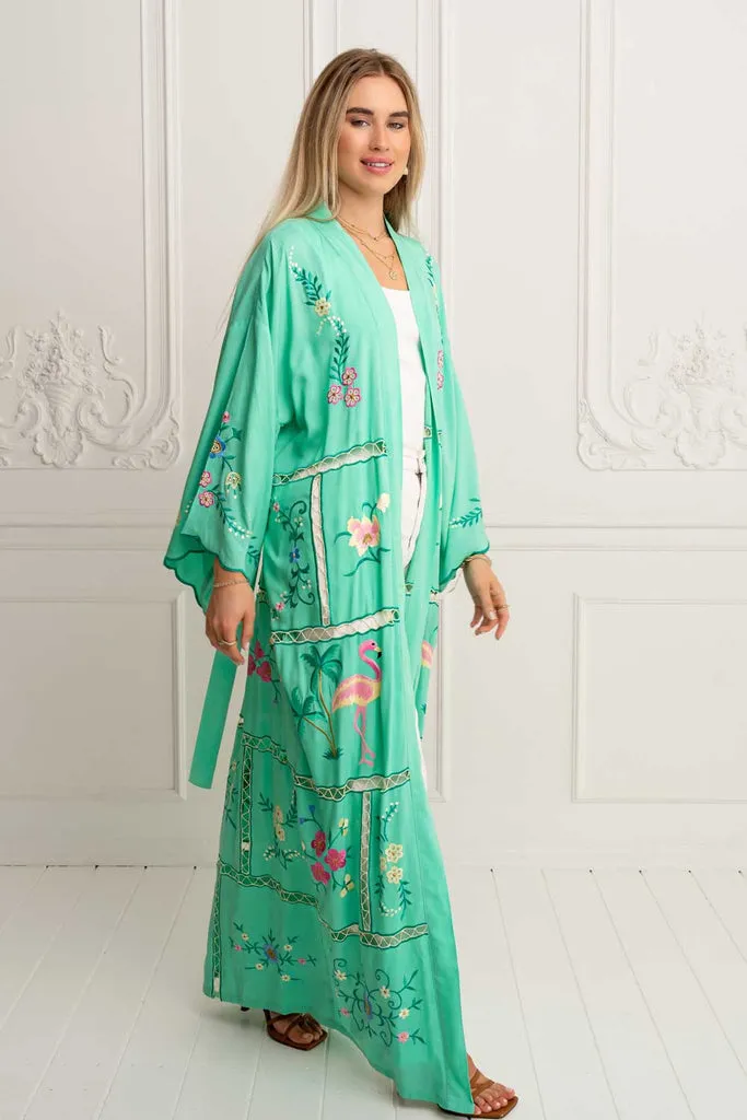 Felicity Kimono Acqua Green