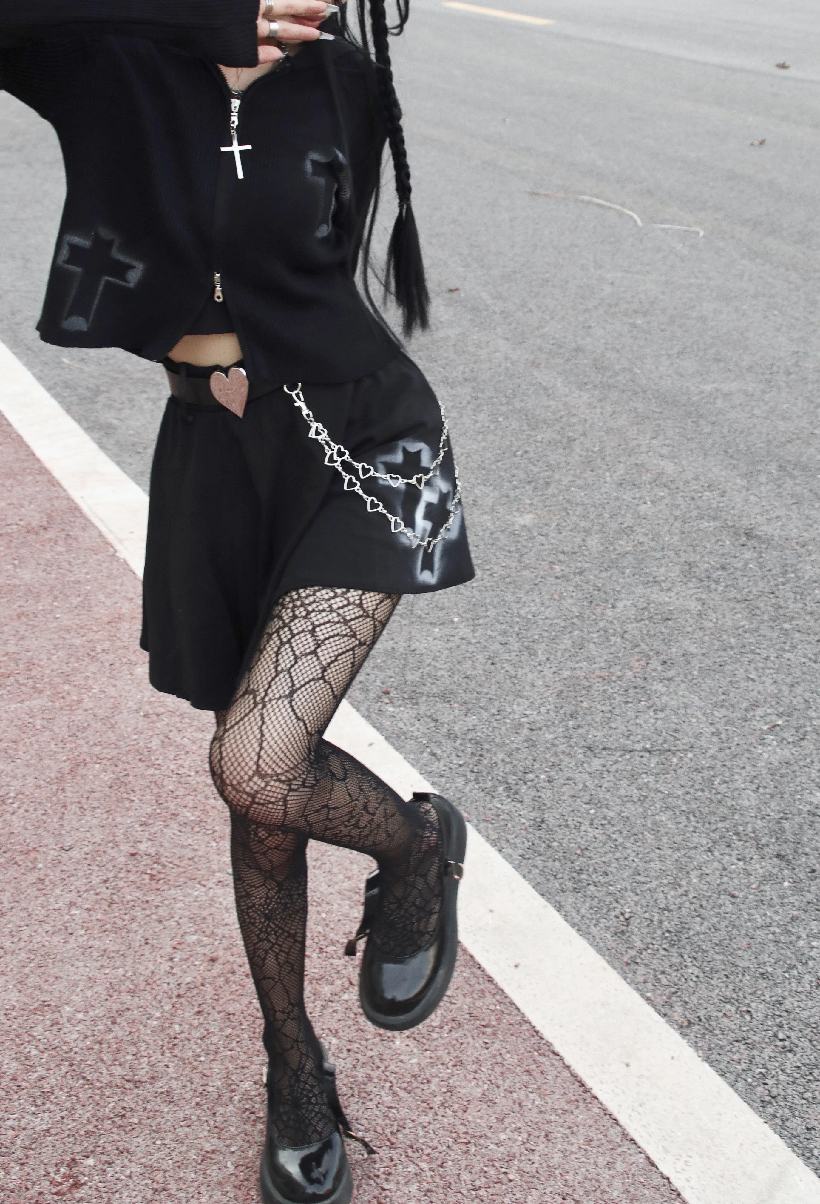 Harajuku Black Long Sleeve Top YC245136