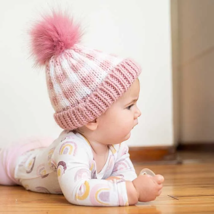 Huggalugs Rosy Pink Buffalo Check