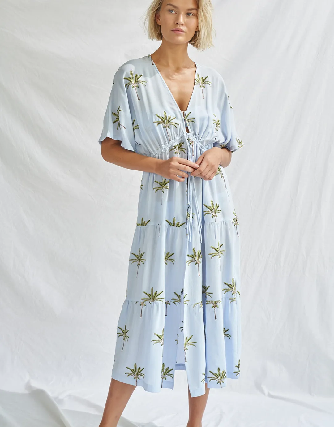 Island Souvenir Kimono - Sky