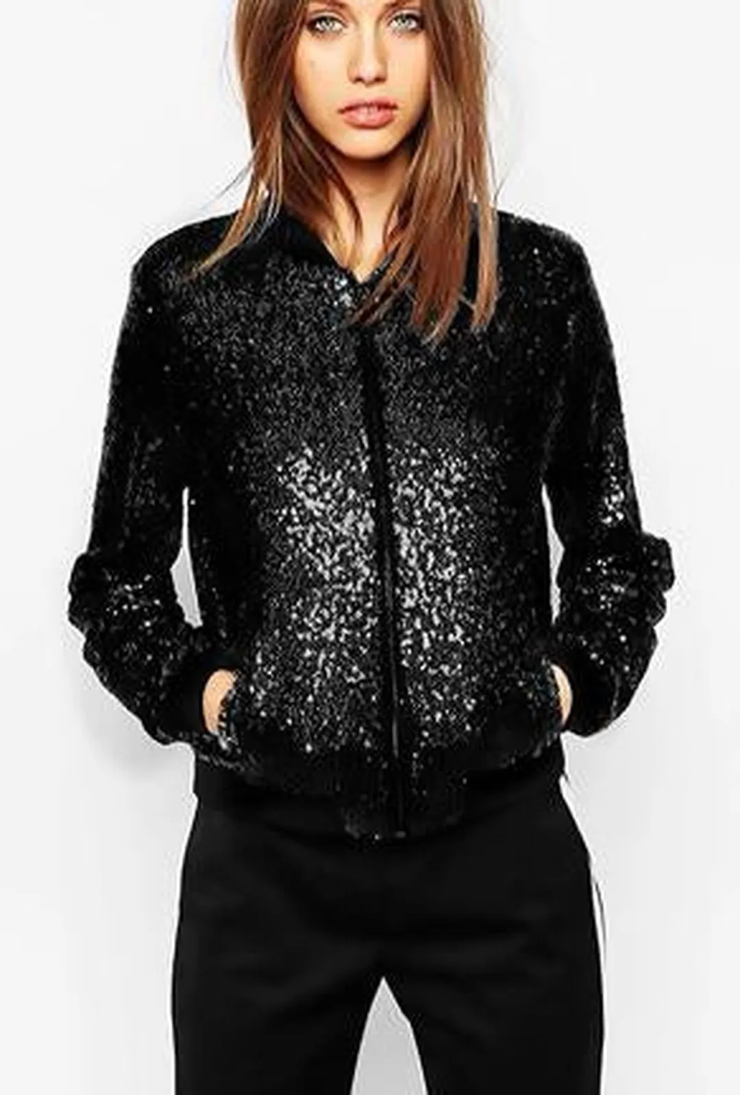JIKA-SEQUIN BOMBER JACKET