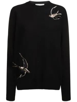 Jil Sander   Boiled wool embroidered sweater 