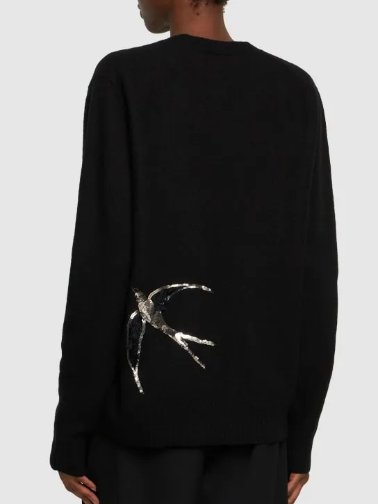 Jil Sander   Boiled wool embroidered sweater 