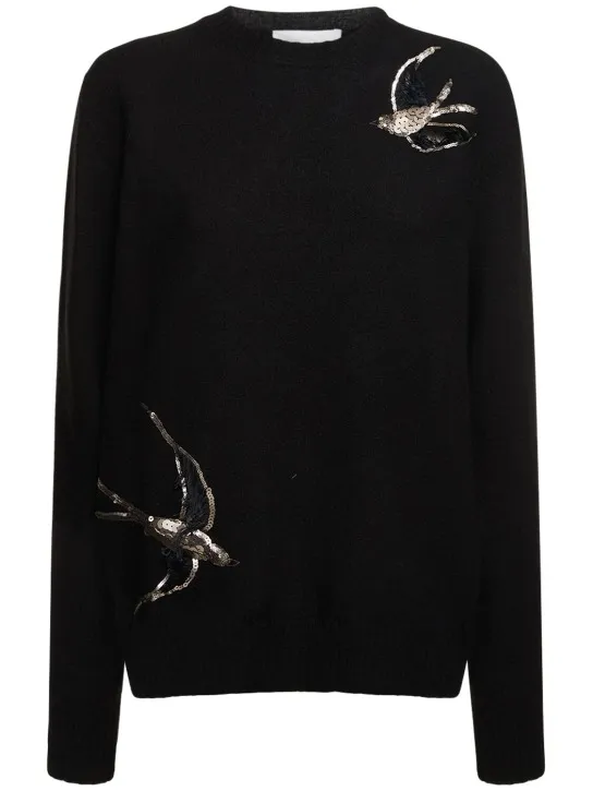 Jil Sander   Boiled wool embroidered sweater 