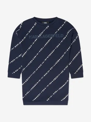 Karl Lagerfeld Girls Logo Print Sweater Dress