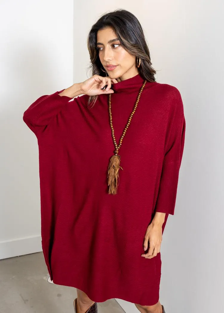 Kerisa Aja Linka  Dress-Cherry Red