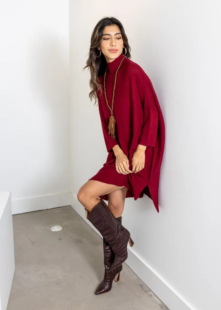 Kerisa Aja Linka  Dress-Cherry Red