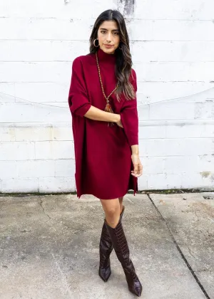Kerisa Aja Linka  Dress-Cherry Red