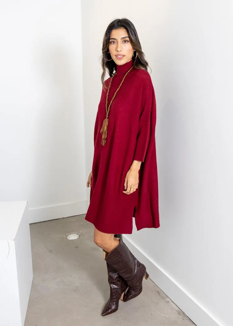 Kerisa Aja Linka  Dress-Cherry Red