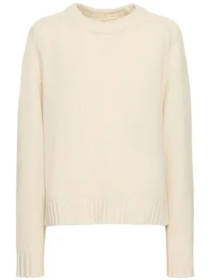 Khaite   Mae cashmere crewneck sweater 