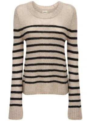 Khaite   Tilda mariner stripe cashmere sweater 