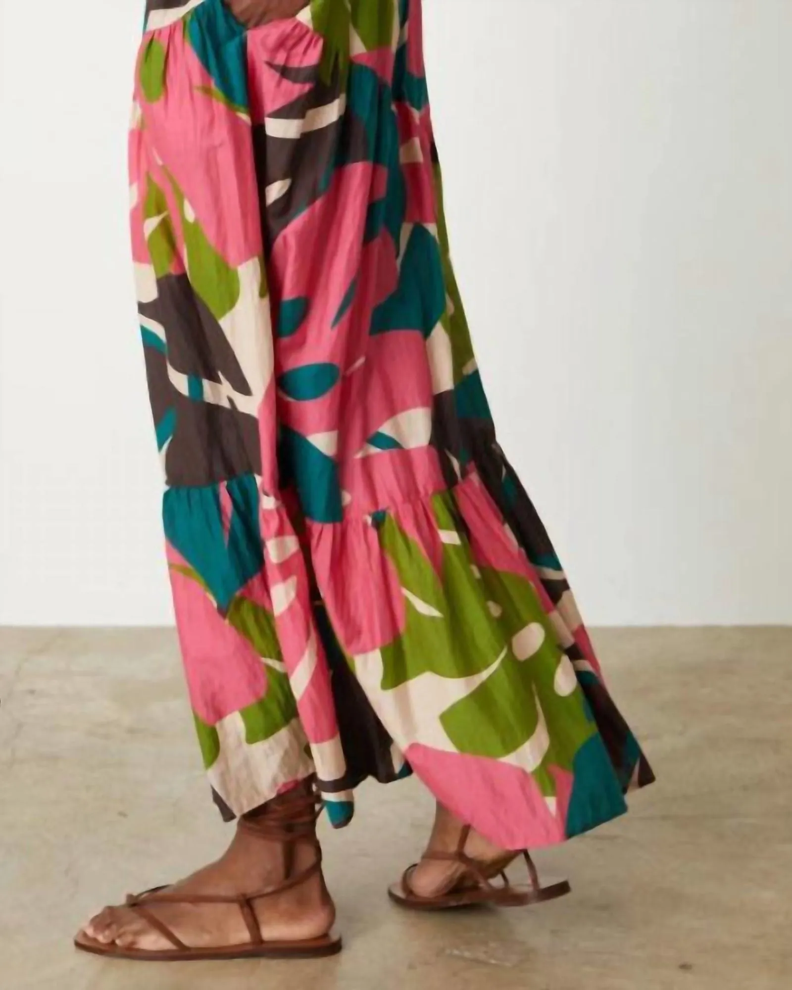 Lydia Printed Tiered Skirt in Multi | Multi