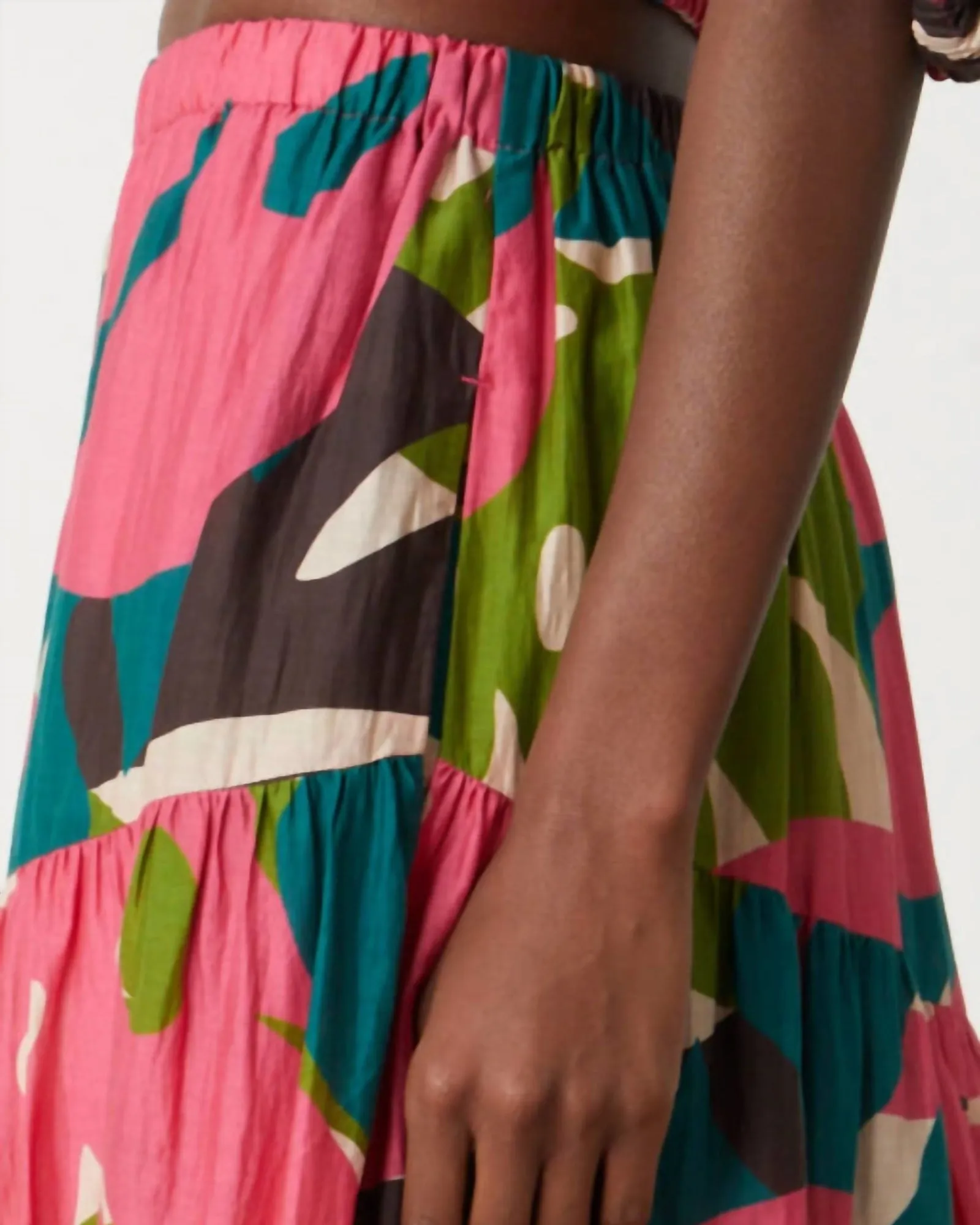 Lydia Printed Tiered Skirt in Multi | Multi