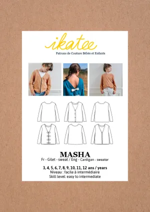 Masha cardigan/sweater - Girl 3/12Y - Paper Sewing Pattern