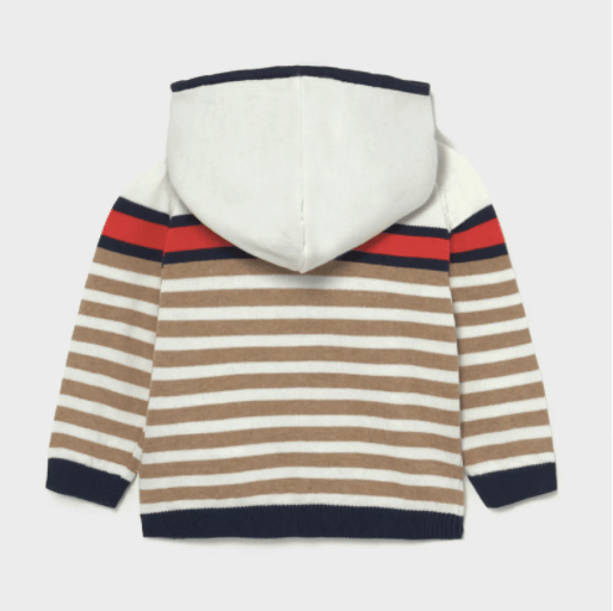 Mayoral Baby and Toddler Boy Woven Knit Striped Zip Up Sweater