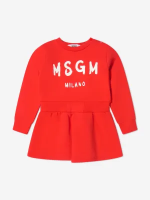 MSGM Baby Girls Logo Print Sweater Dress