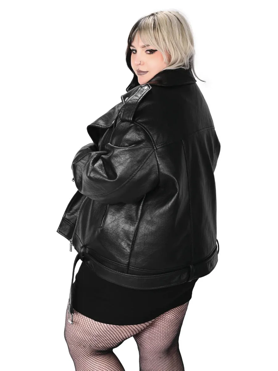Oversized Unisex Moto Jacket FOXBLOOD