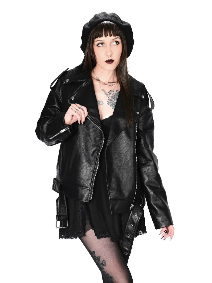 Oversized Unisex Moto Jacket FOXBLOOD