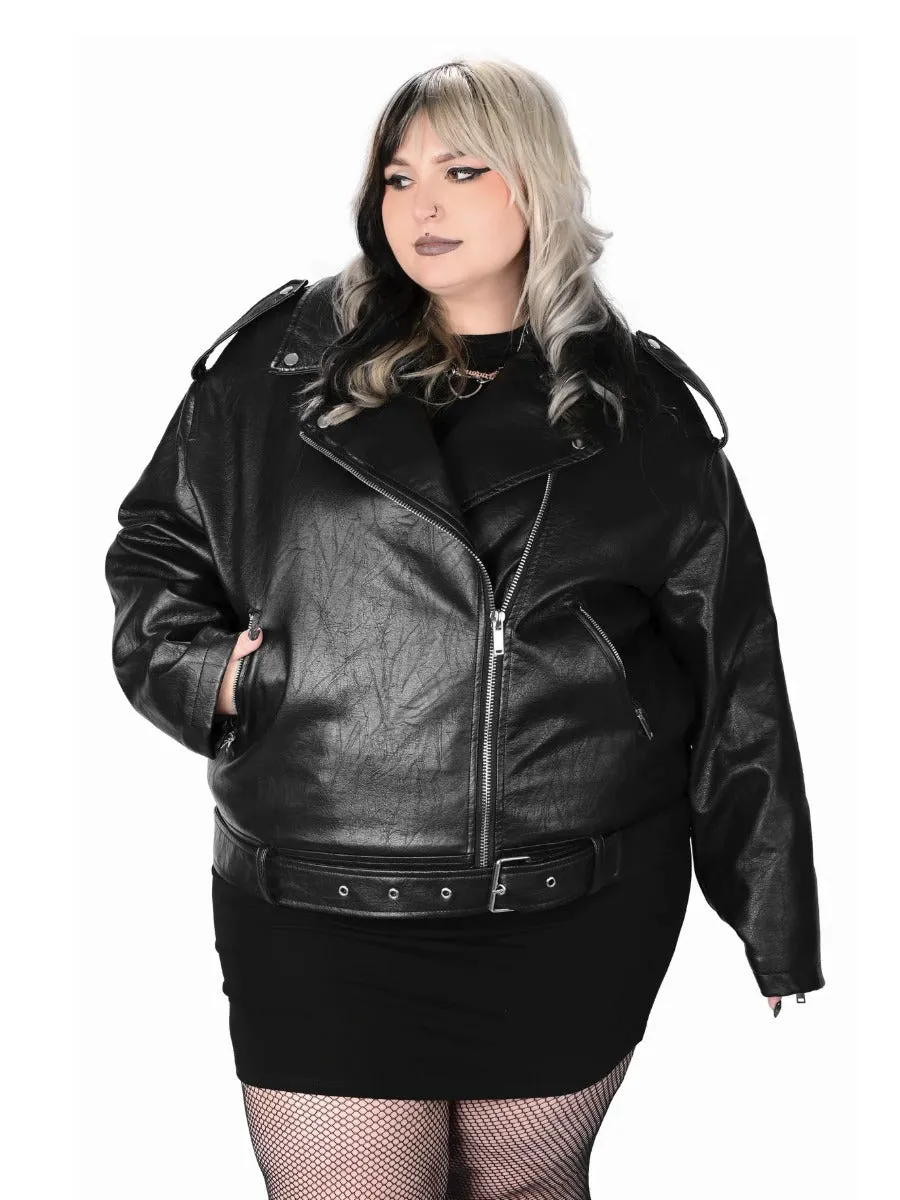 Oversized Unisex Moto Jacket FOXBLOOD