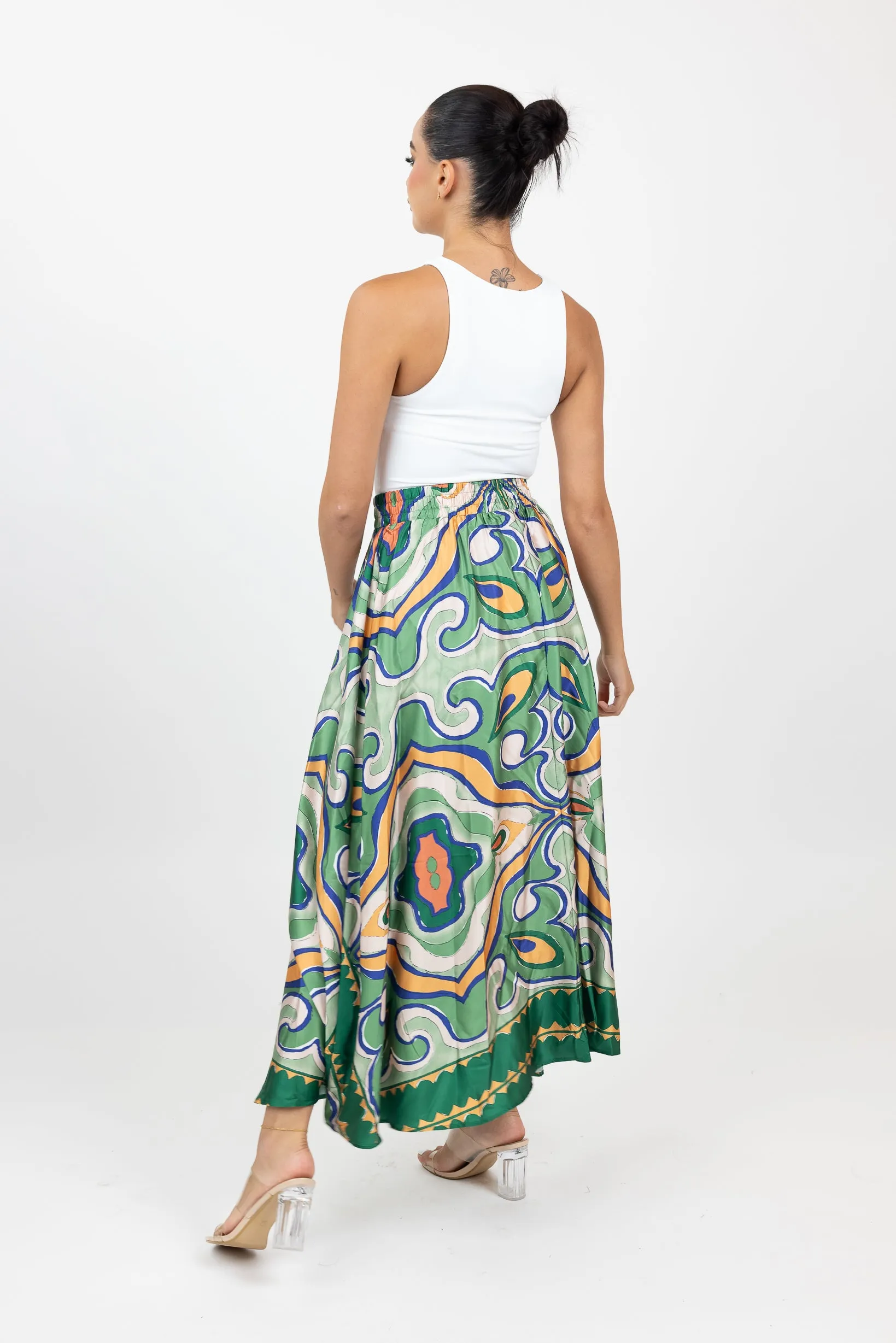 Retro Funk Maxi Skirt