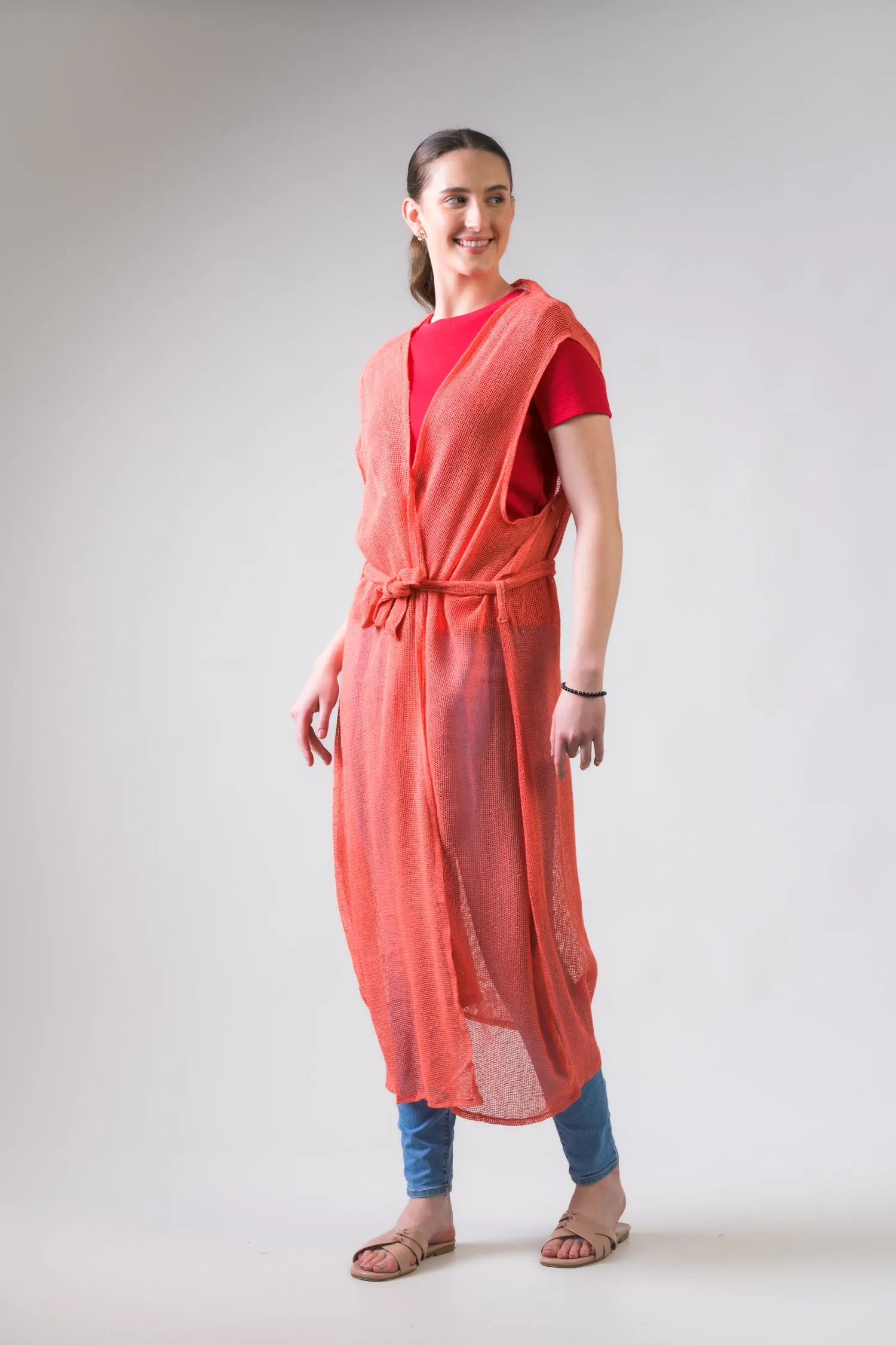 Rhea Light Net Kimono