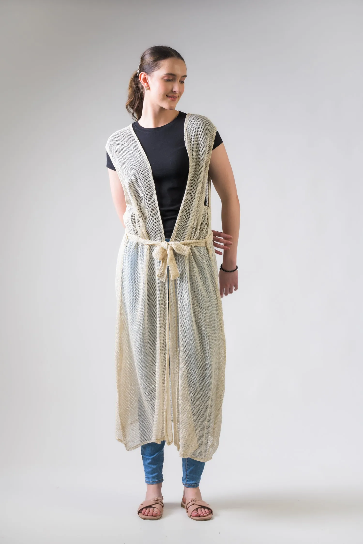 Rhea Light Net Kimono