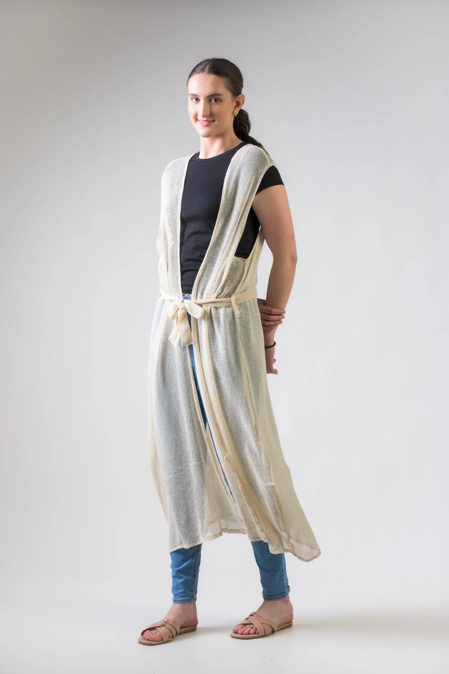 Rhea Light Net Kimono