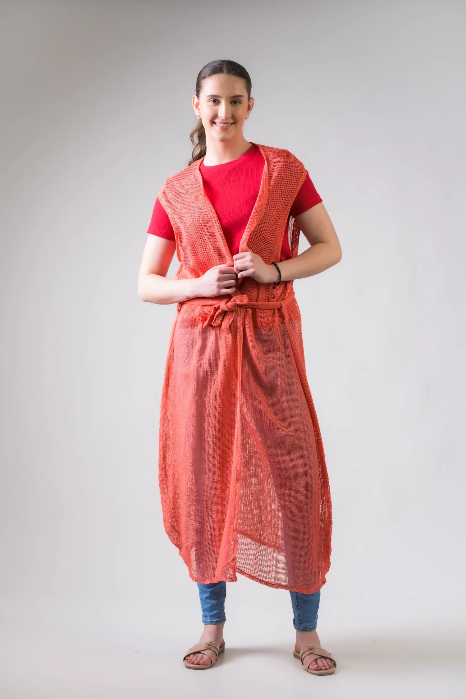 Rhea Light Net Kimono