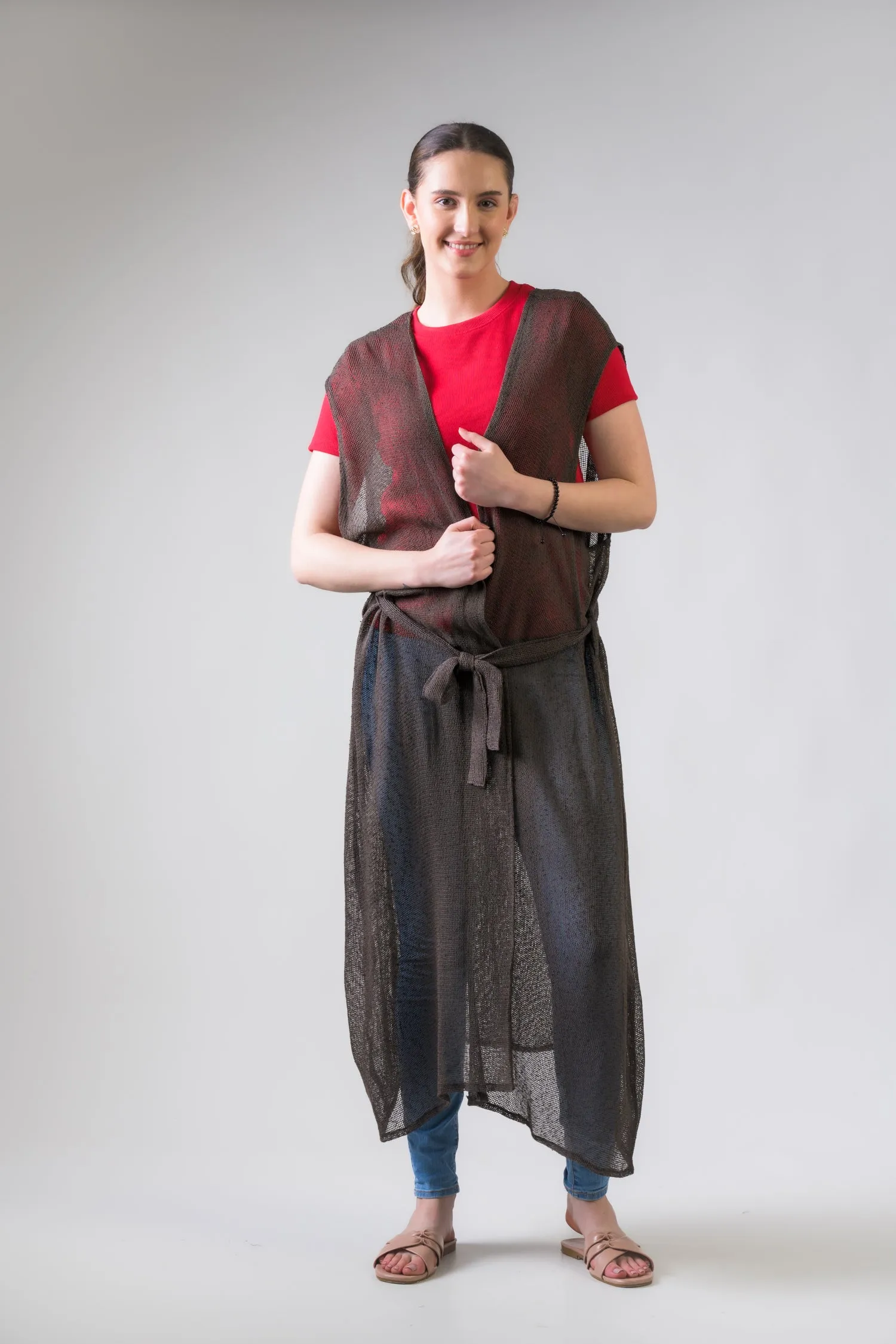 Rhea Light Net Kimono