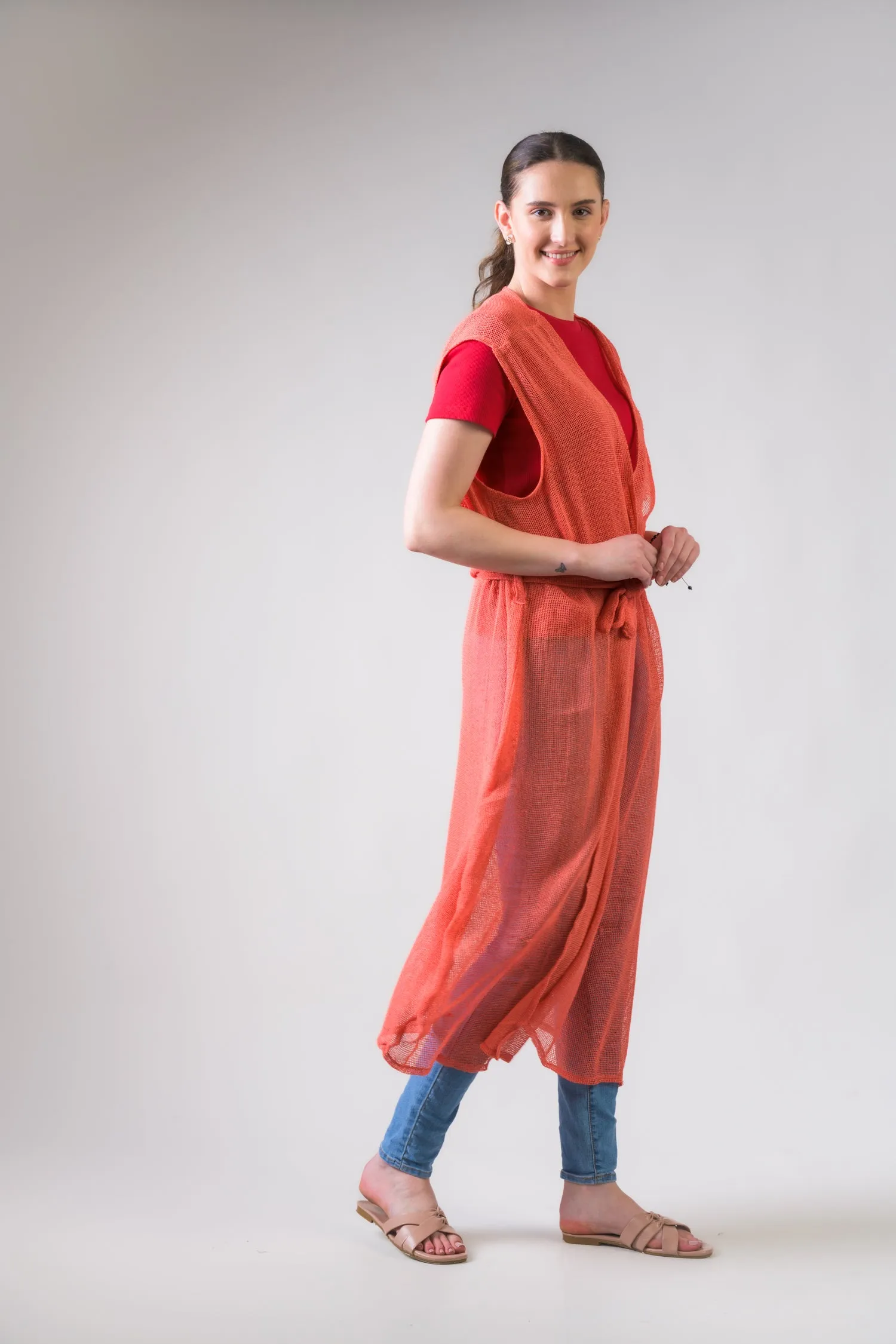 Rhea Light Net Kimono