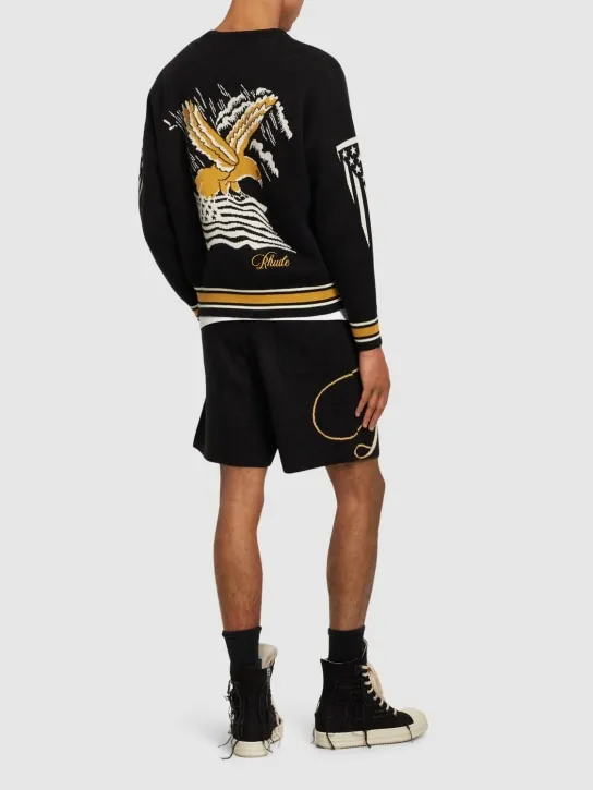 RHUDE   Rhude Eagle Souvenir cotton sweater 